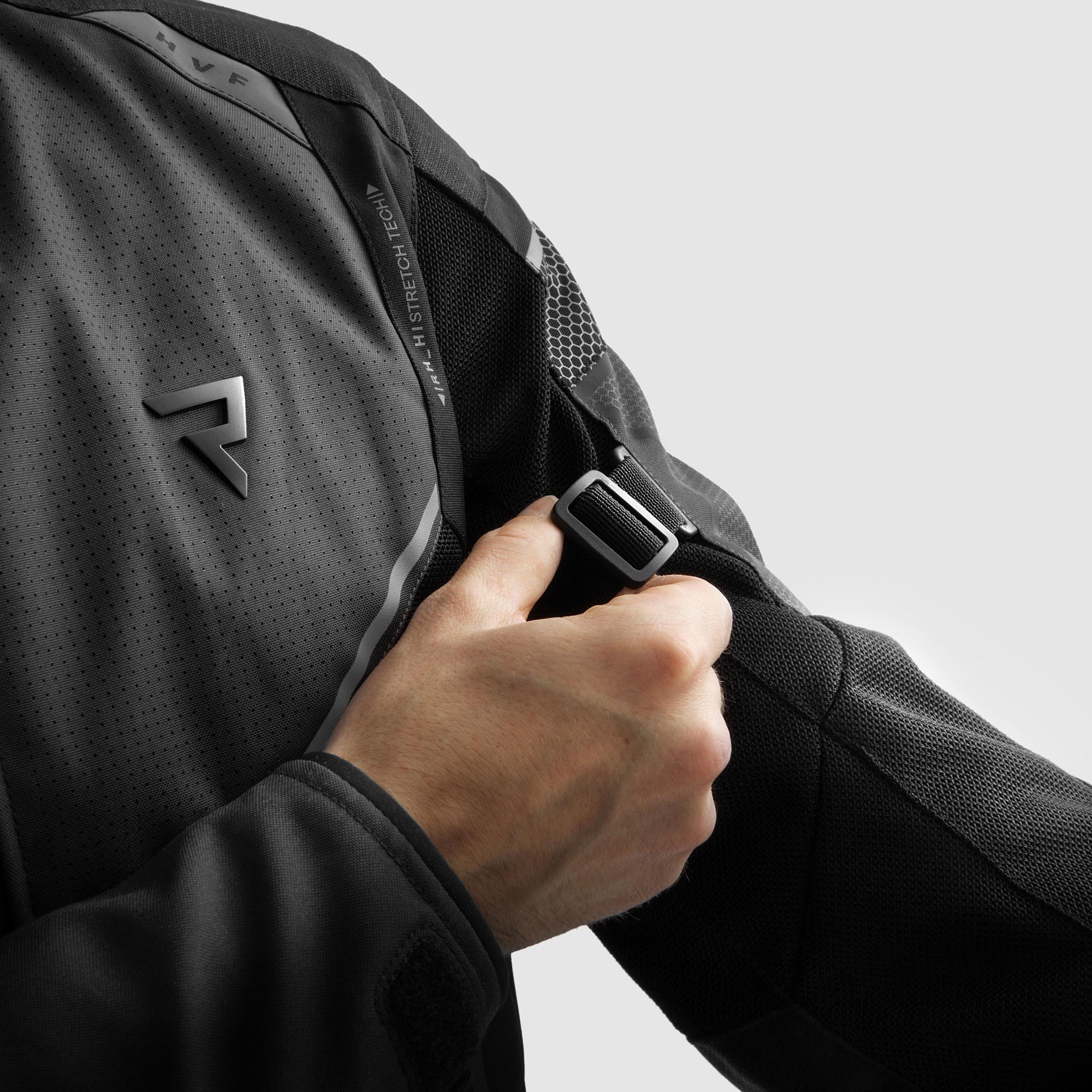 Side view of Rebelhorn Hiflow 5 waterproof Motorcycle Textile Jacket