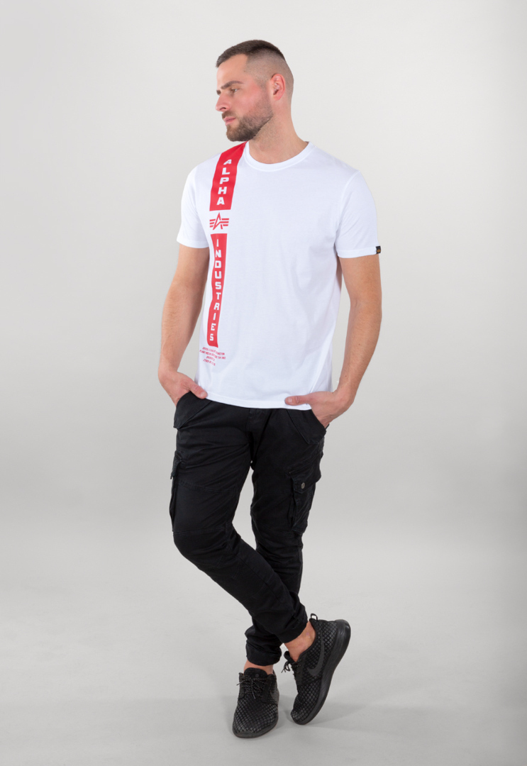 Alpha Industries Defense T-shirt wit/rood M Figuur 2