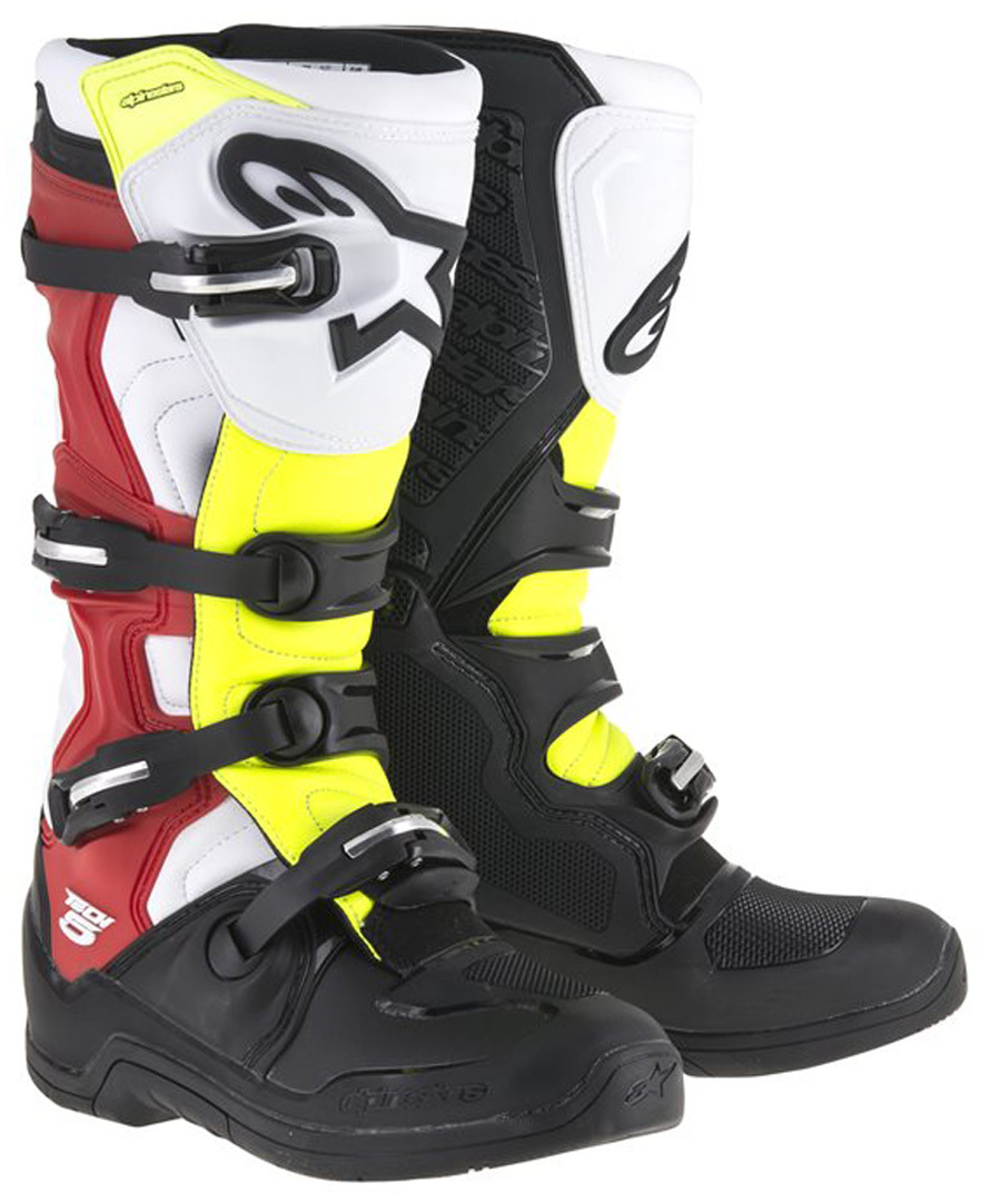 Alpinestars Tech 5 Motocross Boots black/white/red/yellow 6 (39) Figure 1