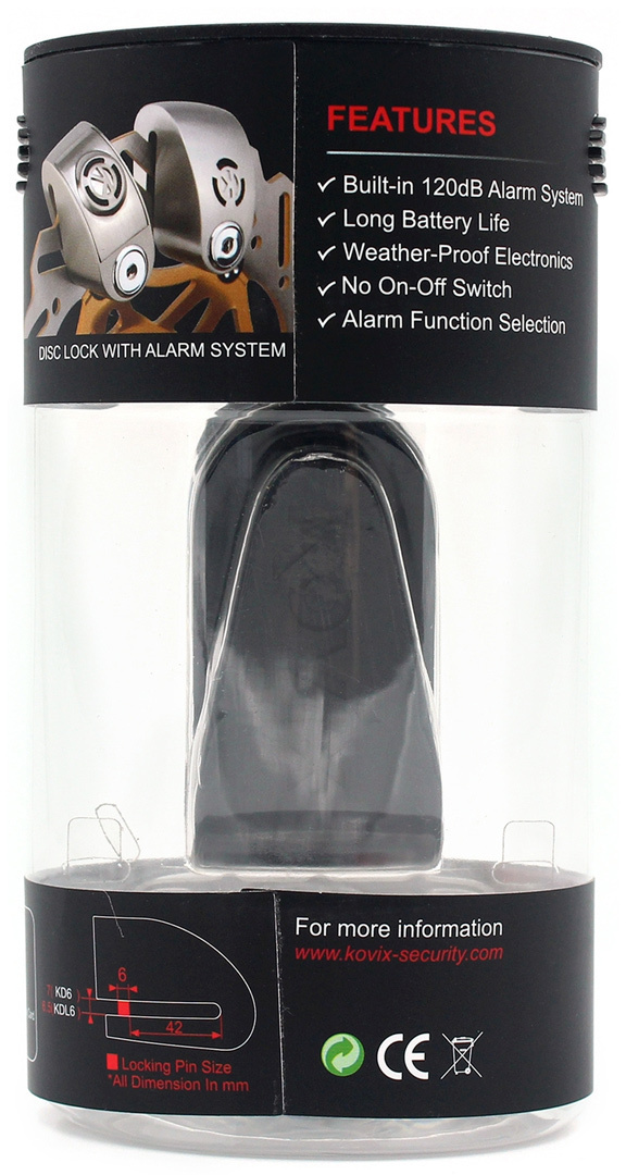 Kovix KD6 Blocaj pe disc de frână negru Figura 9