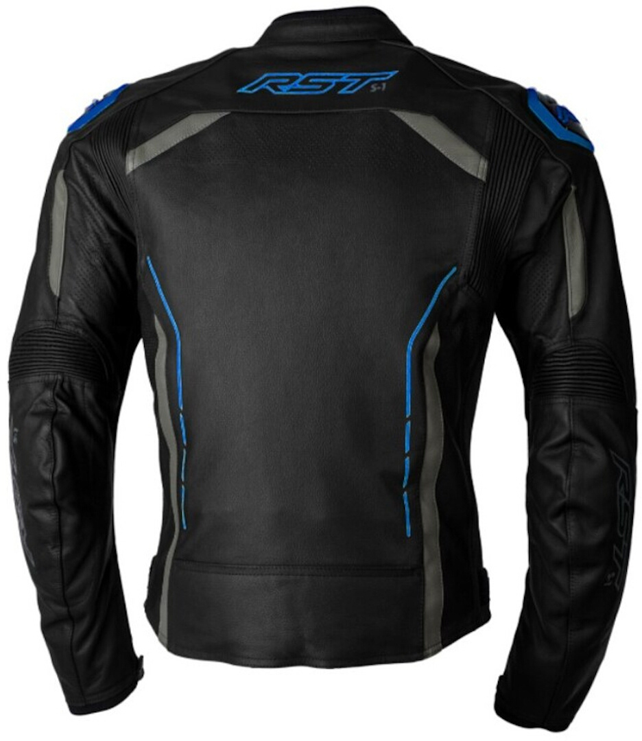 RST S1 Jaqueta de couro da motocicleta preto/azul 42 Figura 2