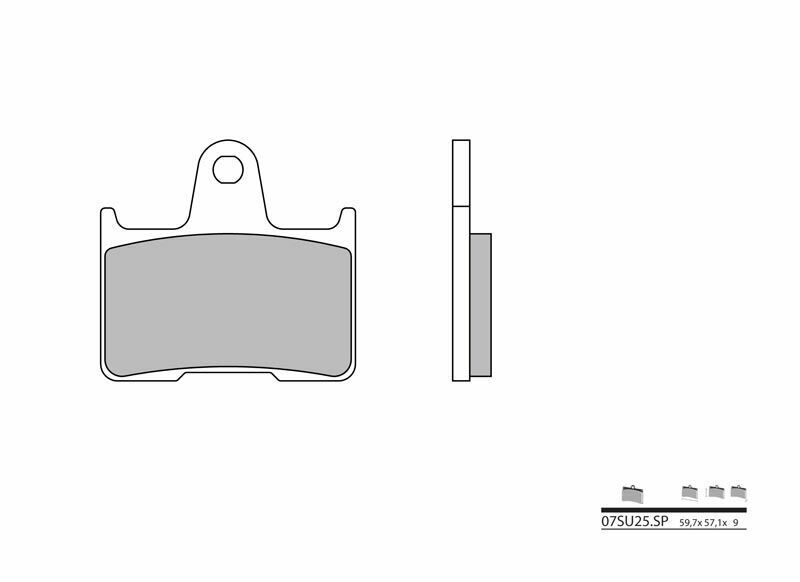 Brembo S.p.A. Vägbromsbelägg sintrad metall - 07SU25SP Figur 2