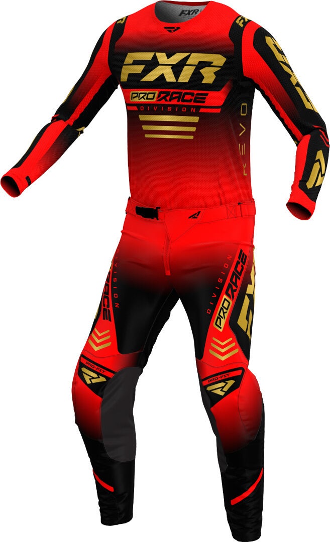 FXR Revo 2024 Motocross bukser sort/rød 32 Figur 3