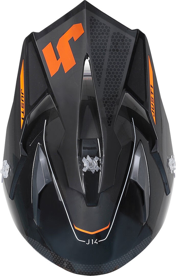 Just1 J14-F Elite Motocross Helmet black/orange XXL (63) Figure 2