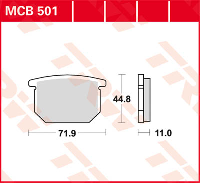 TRW Lucas Bremsbelag MCB501 Figur 1