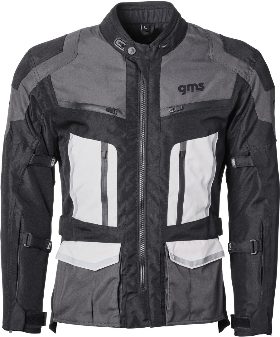 GMS Tigris waterproof Motorcycle Textile Jacket black/grey/white M Figure 1
