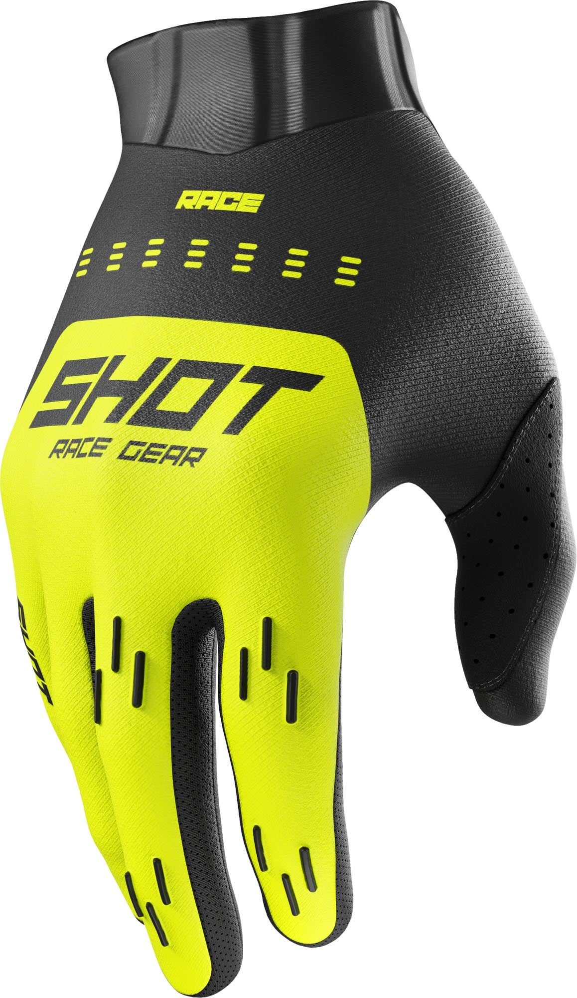 Shot Race Evo Motocross handsker gul 8 Figur 1
