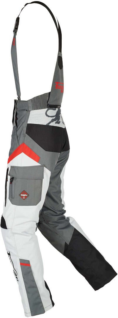 Furygan Apalaches Senhoras Motocicleta Calças Têxteis preto/cinza/vermelho XL Figura 2