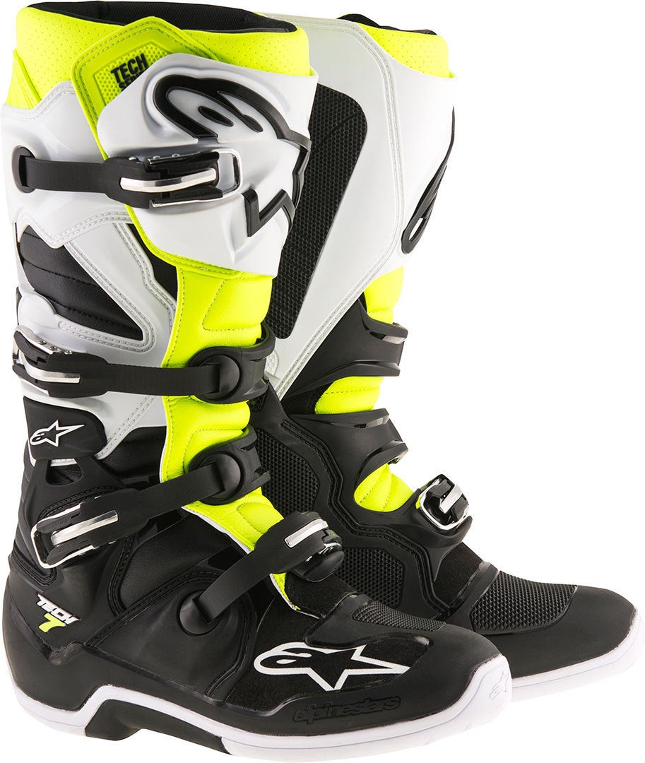 Alpinestars Tech 7 Bottes de motocross Noir/Blanc/Jaune 13 (48) Figure 1