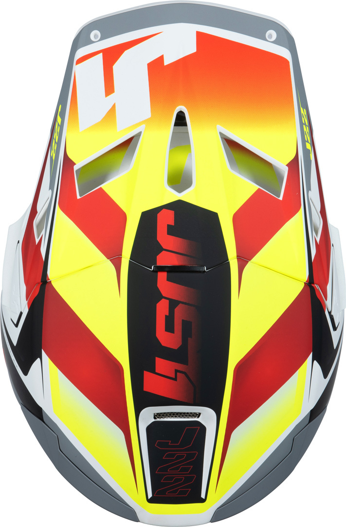Just1 J22F Frenetik Motocross hjälm gul/röd Man (57/58) Figur 2