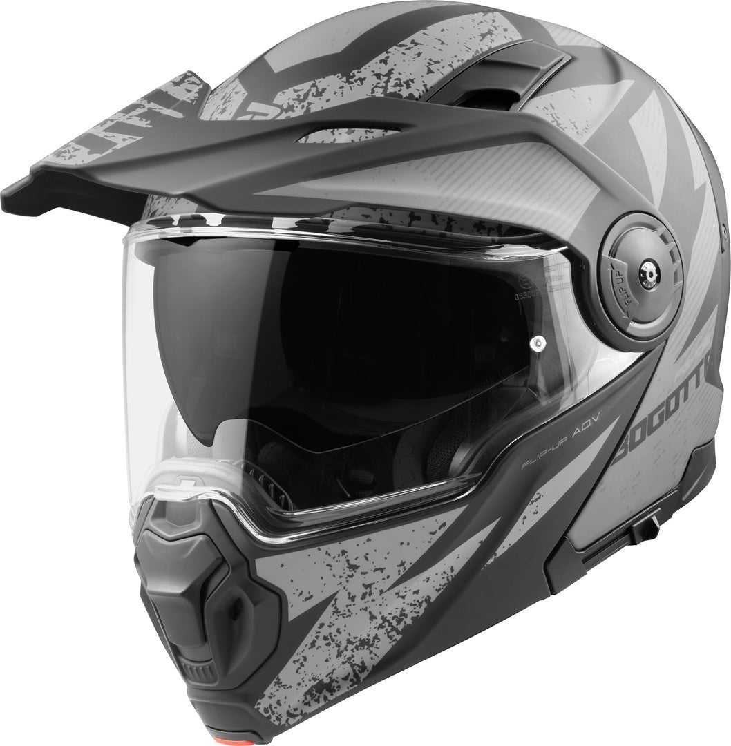 Bogotto FG-102 Safari Steklena vlakna enduro zložljiva čelada črna mat/siva XL Slika 1