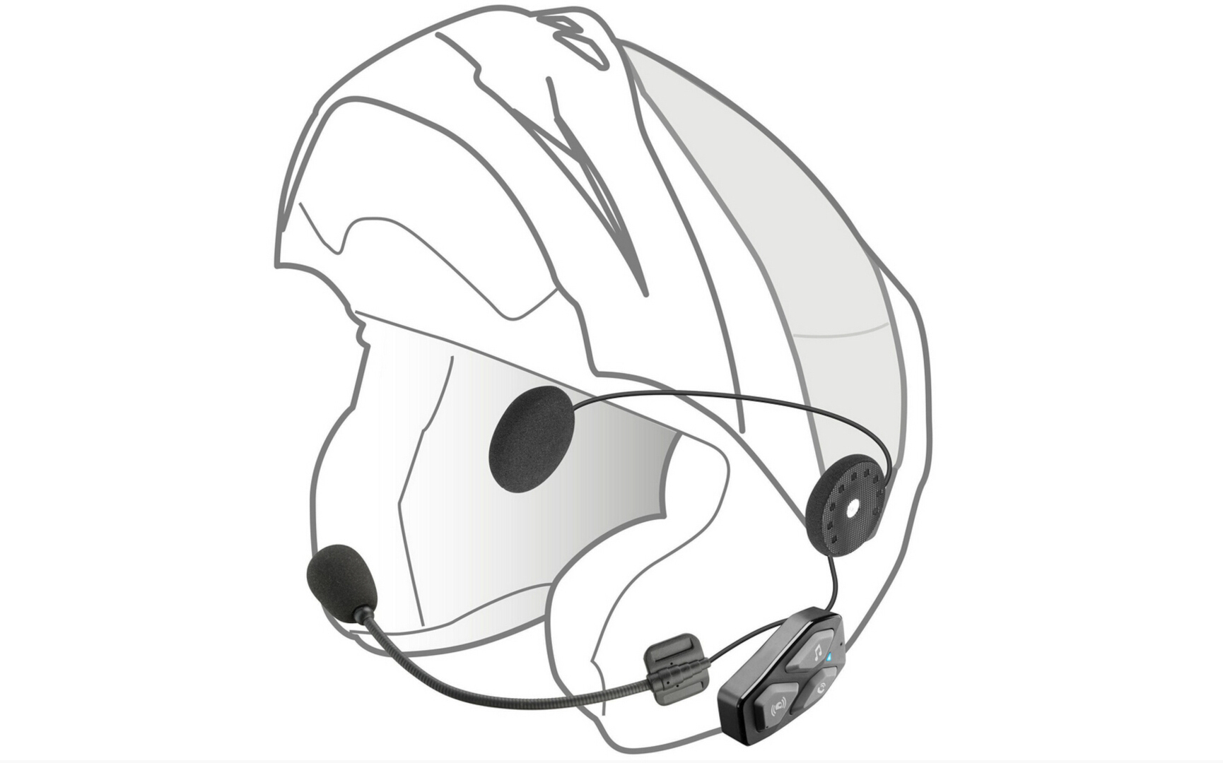 Interphone U-COM 3 Kommunikationssystem HD Enkelpack Figur 6