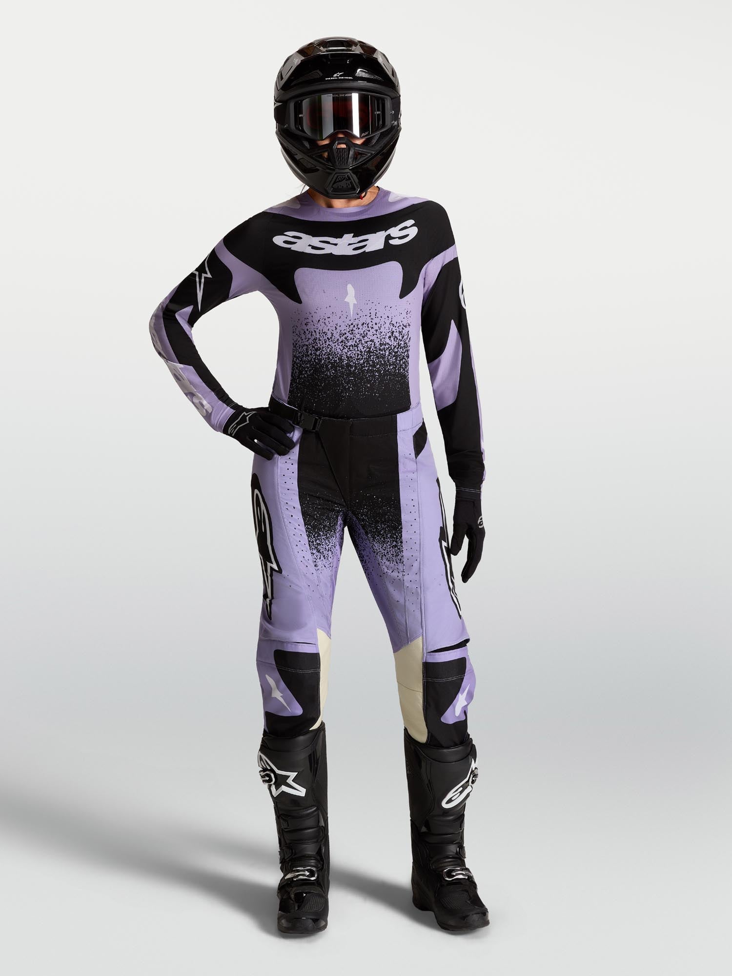 Alpinestars Stella Techstar Swan Dames Motocrossbroek Violet/zwart 34 Figuur 6