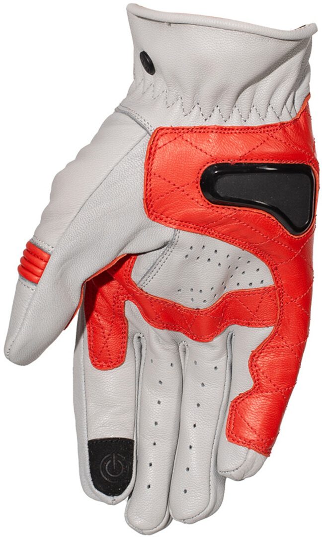 Rusty Stitches Calvin Motorcycle Glove grey/red M Figure 2