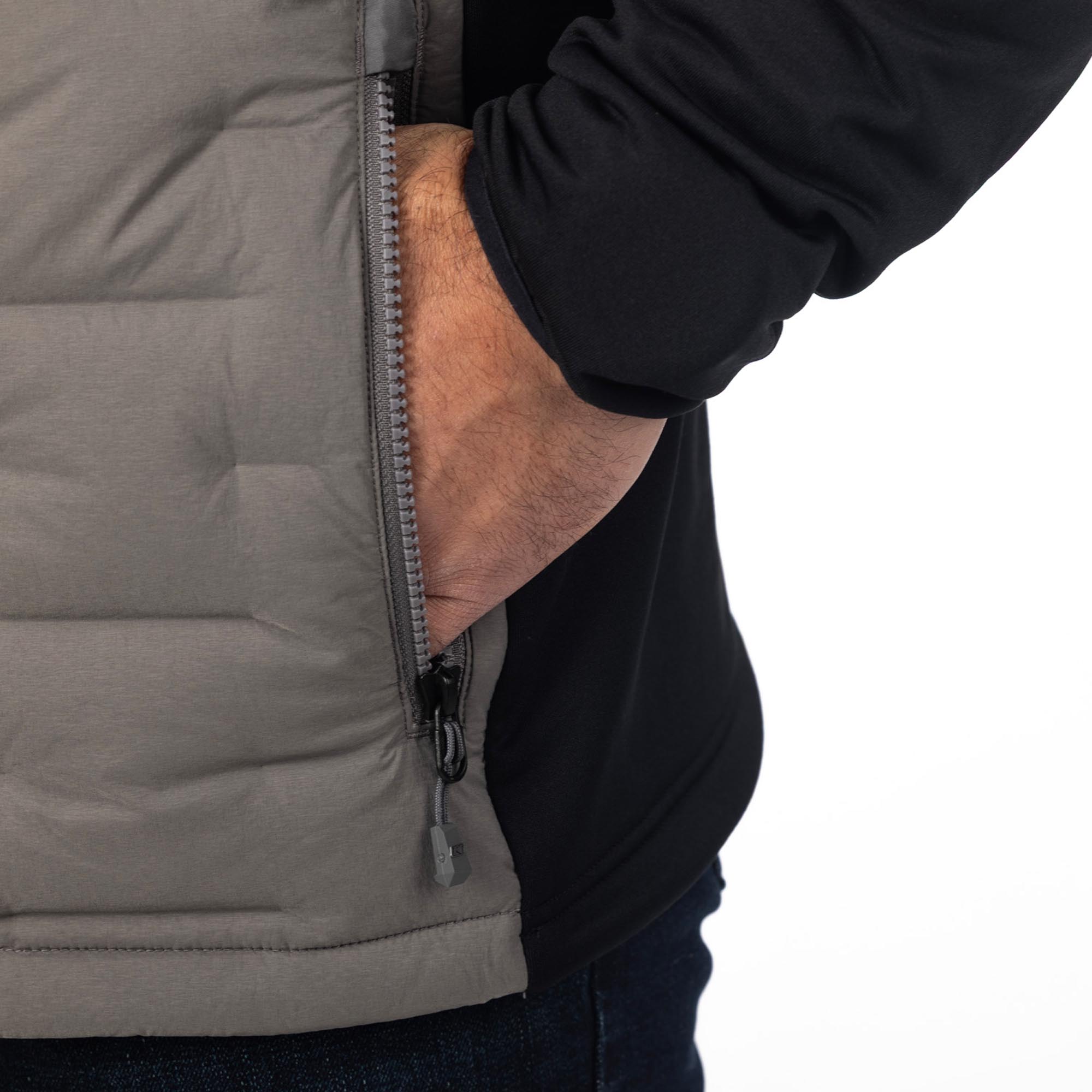 Klim Boulder Stretch Down Hybrid Jacket grey/black XL Figure 8