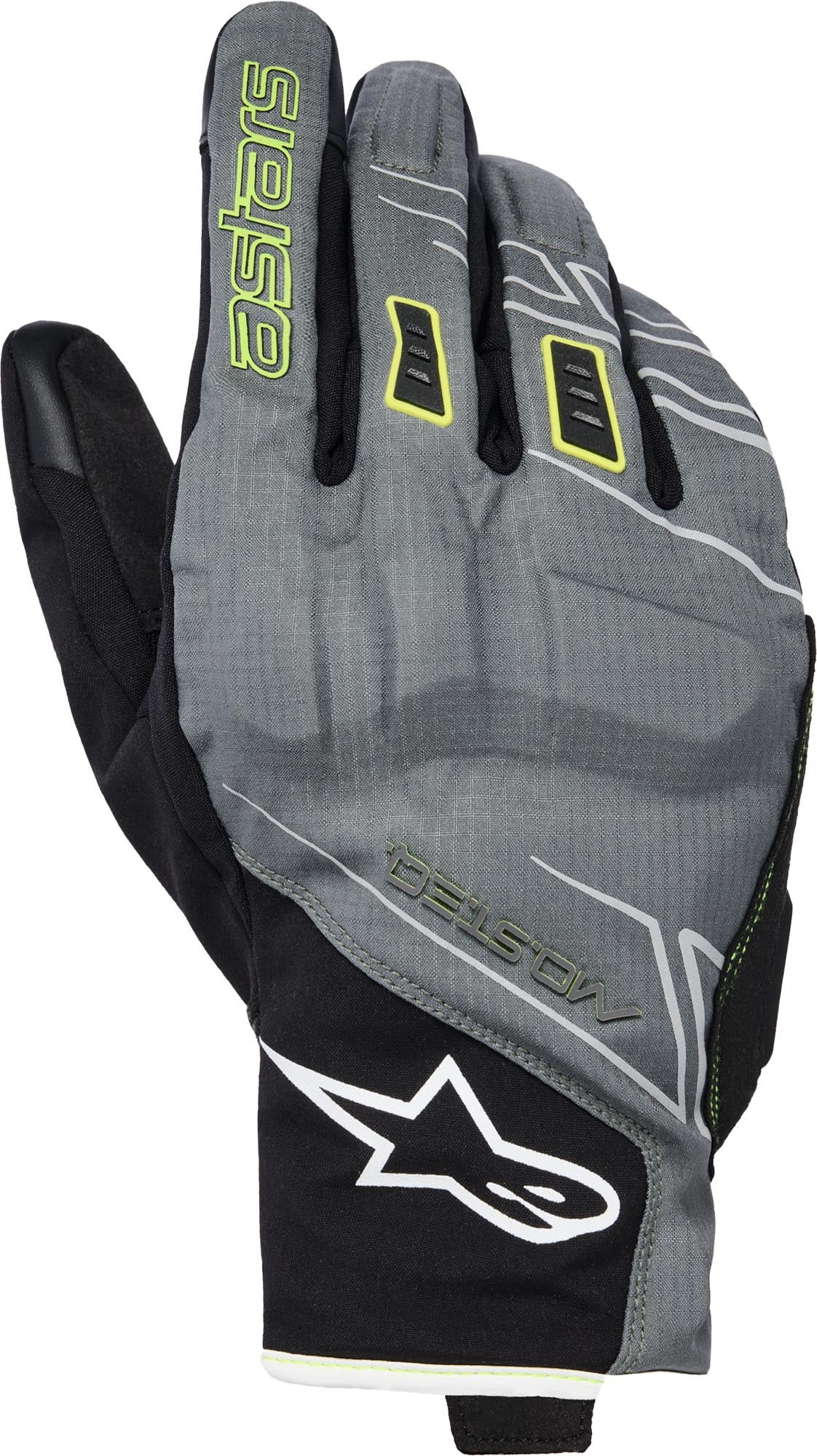 Alpinestars Moblast WP waterdichte motorhandschoenen zwart/grijs/geel M Figuur 1