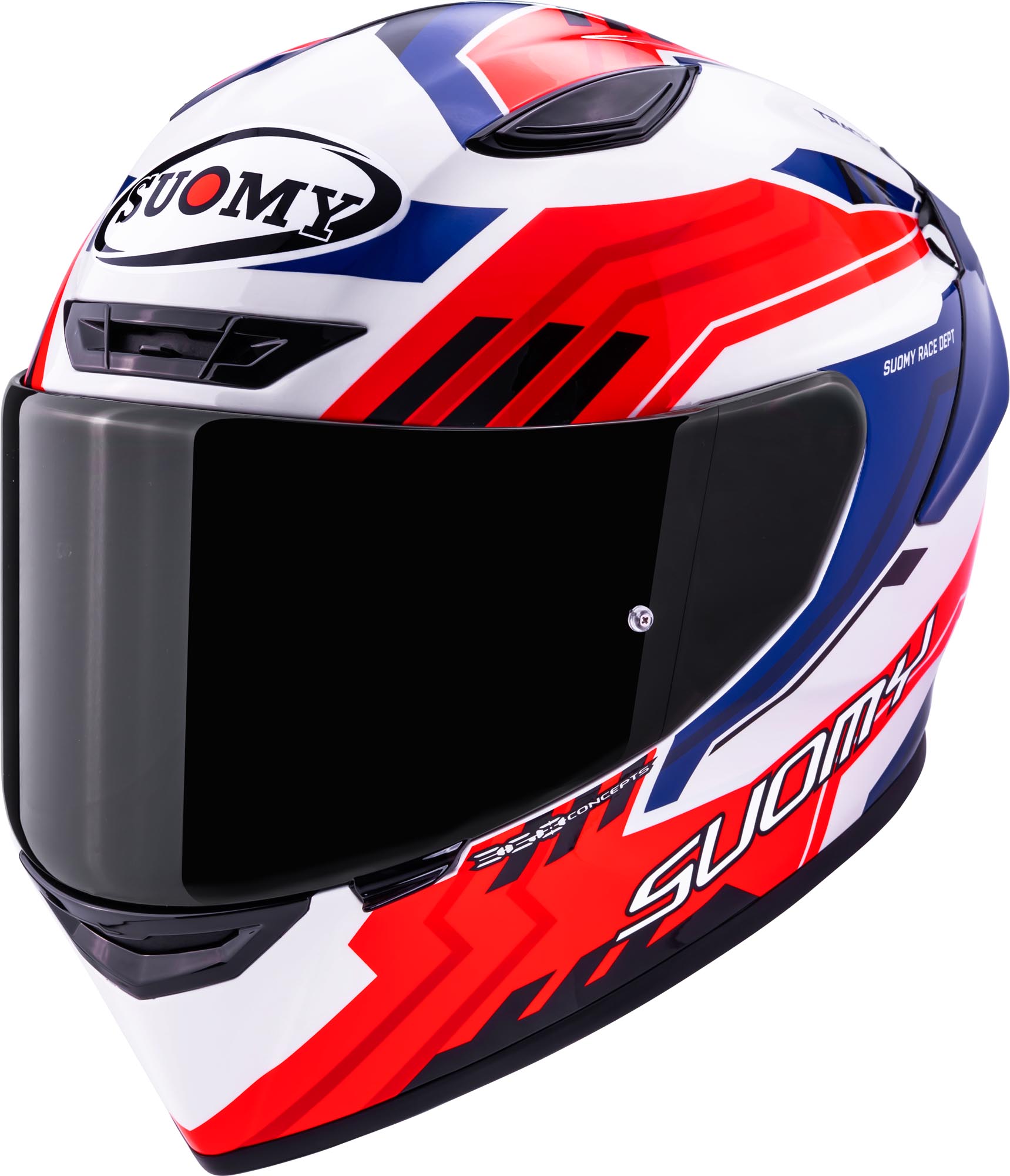 Suomy Track-1 Framework Helm wit/rood/blauw S (55/56) Figuur 1