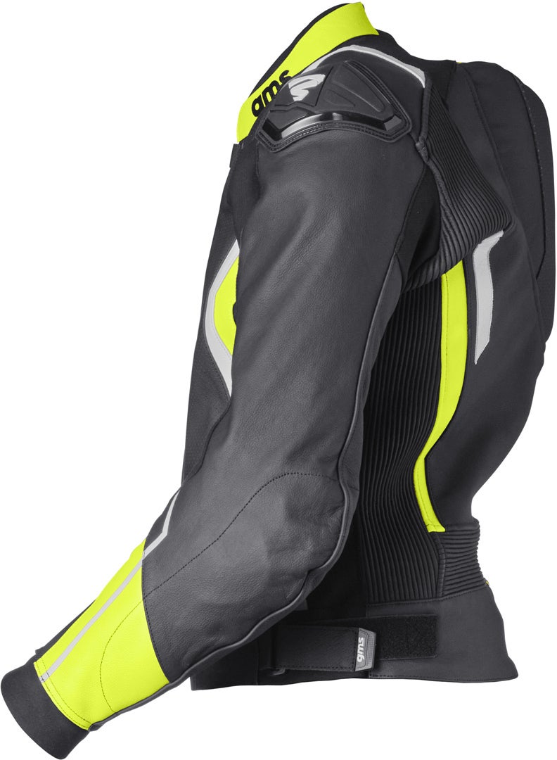 GMS GR-1 Two Piece Motorcycle Leather Suit black/yellow/white 58 Figure 4