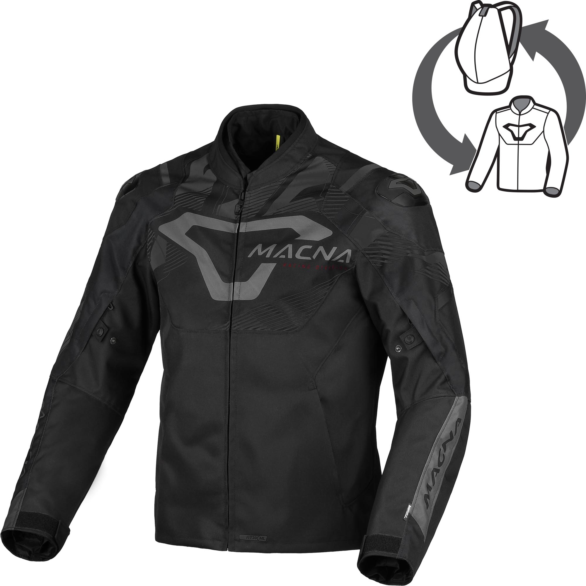 Macna Admyre waterproof Motorcycle Textile Jacket black 2XL Figure 1