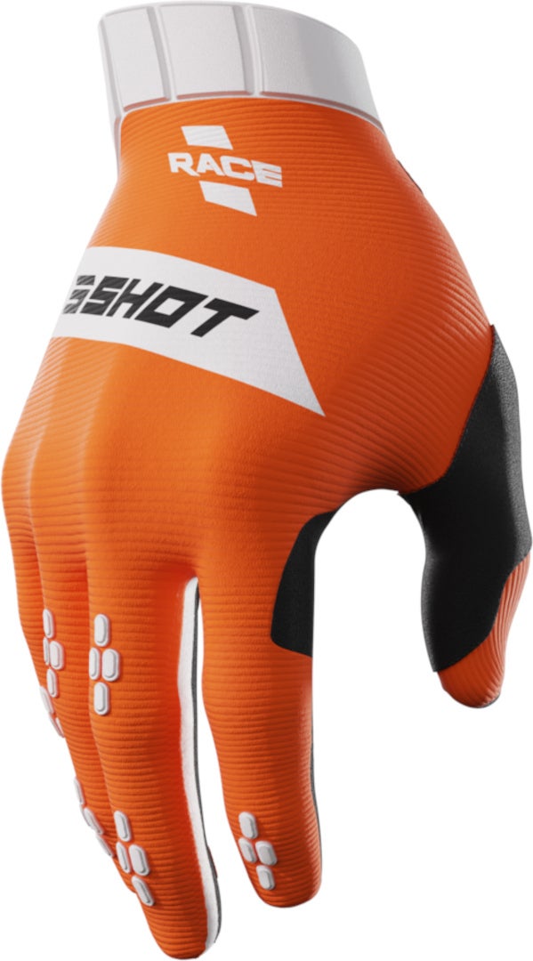 Shot Race Motocrosshandskar orange/vit 13 Figur 1