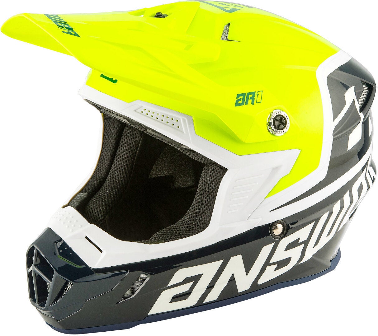 Answer AR-1 Voyd Motocross Helm grau/gelb S (54/56) Abbildung 1