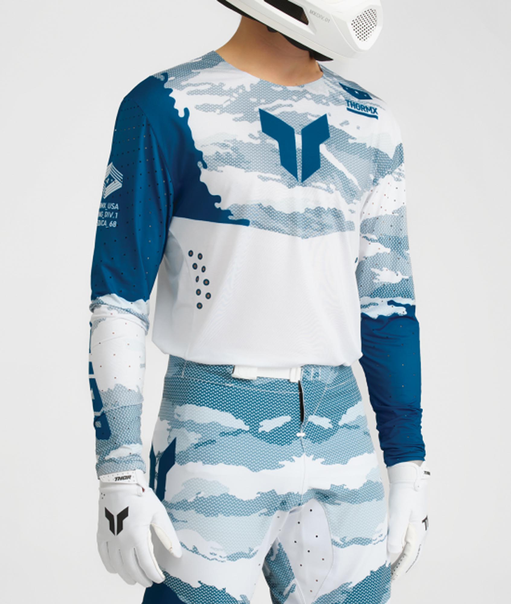 Thor Sportmode Recon Motocross Jersey white/blue M Figure 7