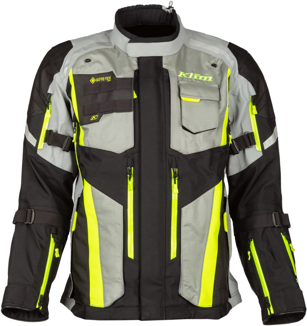 Klim Badlands Pro 2023 Motorcykel Textil Jacka svart/grå/gul Long M Figur 5