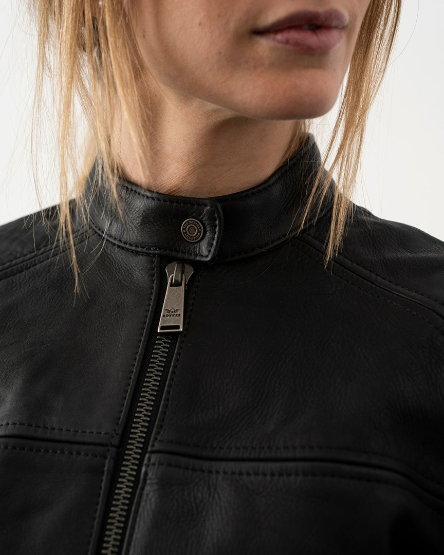 Rokker Ginger Ladies Motorcycle Leather Jacket M Figure 5