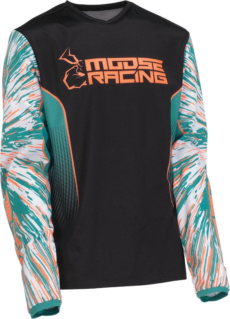 Moose Racing Agroid 2022 Motocross trøje til unge sort/orange S Figur 1