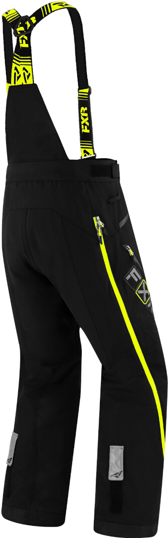 FXR Maverick Lite Snescooter Bib Bukser sort/gul XL Figur 2