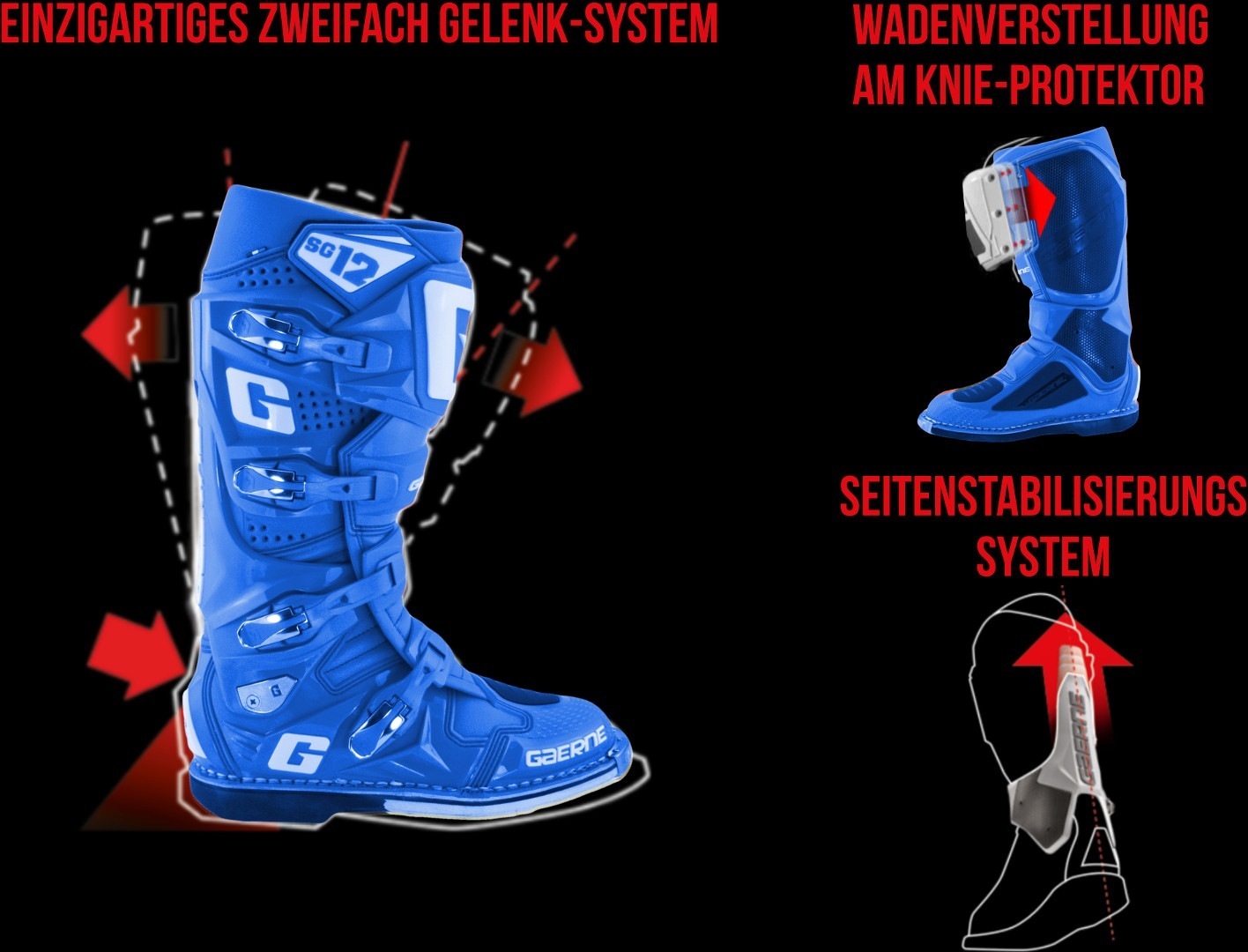 Gaerne SG-12 Motokrosové boty modrobílá 44 Obrázek 3
