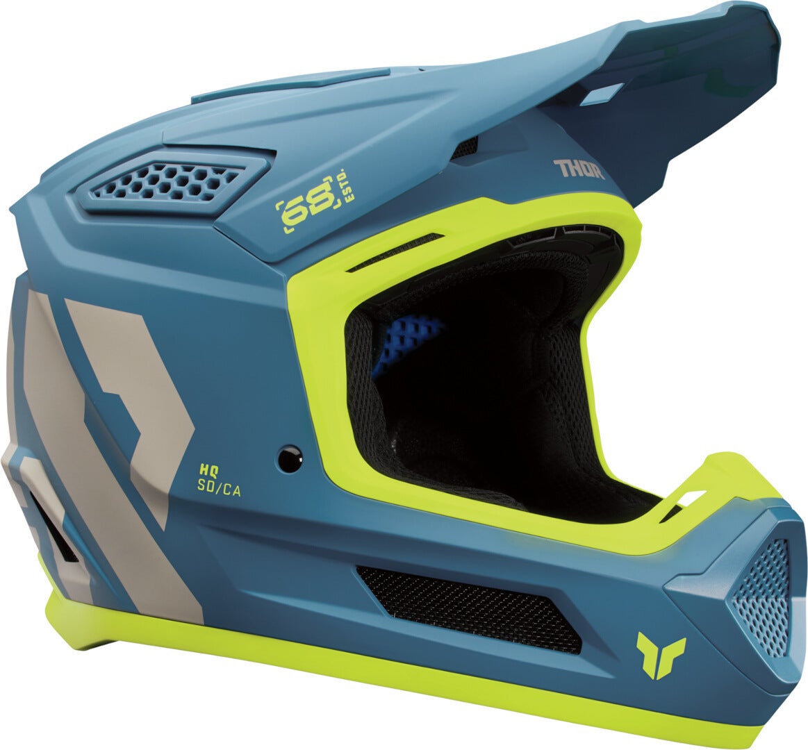 Thor Fleet Forge Motocross Helm blau/neon-gelb M (57/58) Abbildung 1