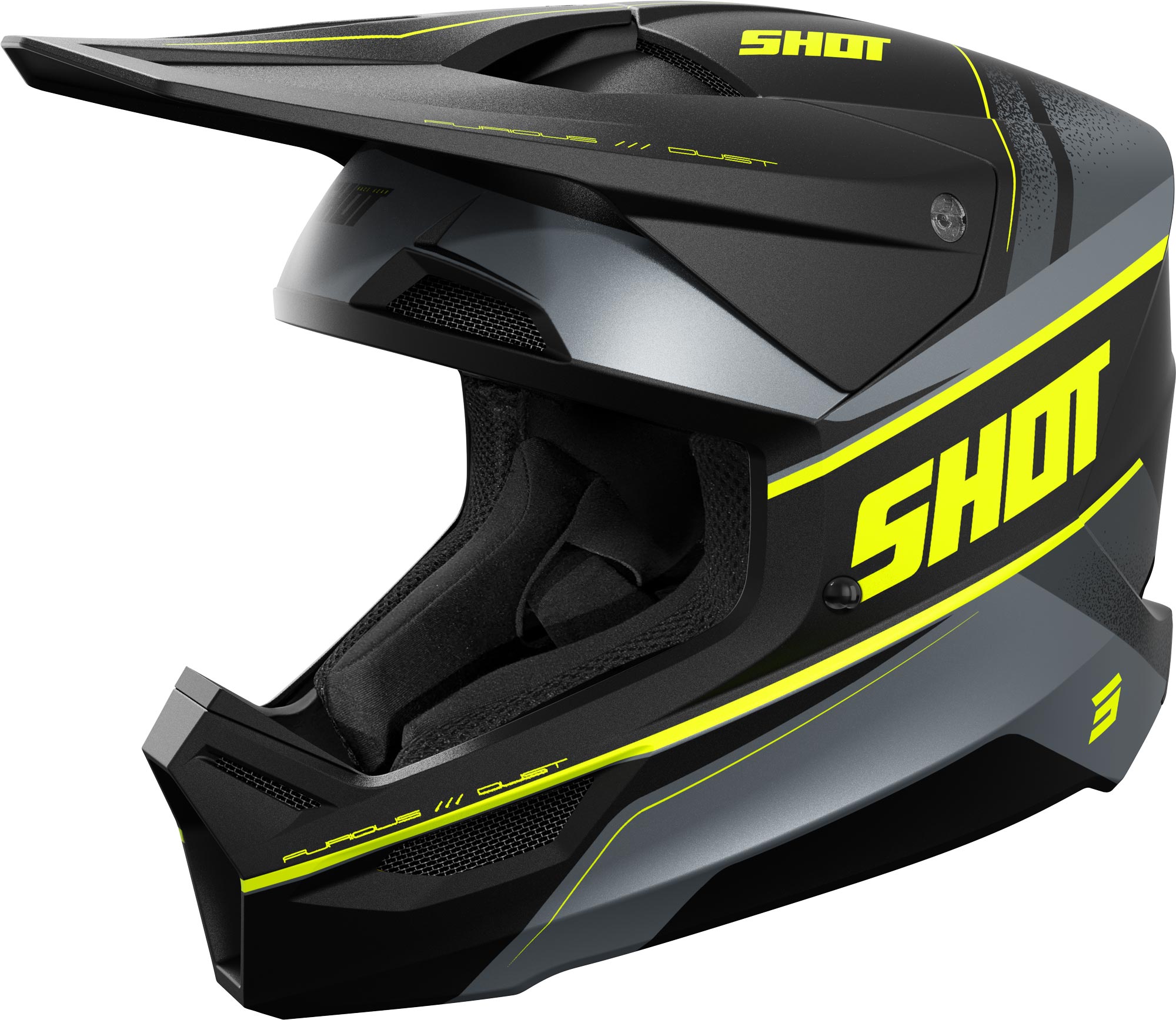 Shot Furious Dust Mips Motorcross helm Yellow Matt XXL (63/64) Figuur 1