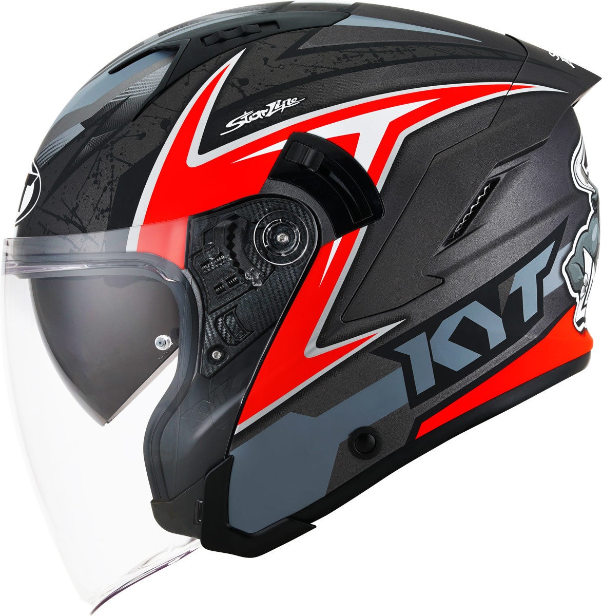 KYT NF-J Attitude Capacete a jato preto/vermelho L (59/60) Figura 5