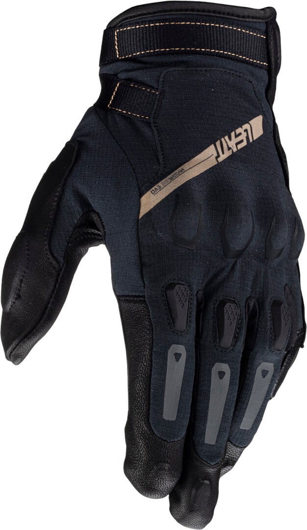 Side view of Leatt ADV HydraDri 7.5 Stealth Short waterproof Motorcycle Gloves