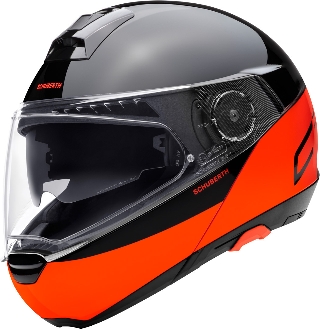 Schuberth C4 Pro Swipe Hjelm sort/orange XL (61) Figur 1