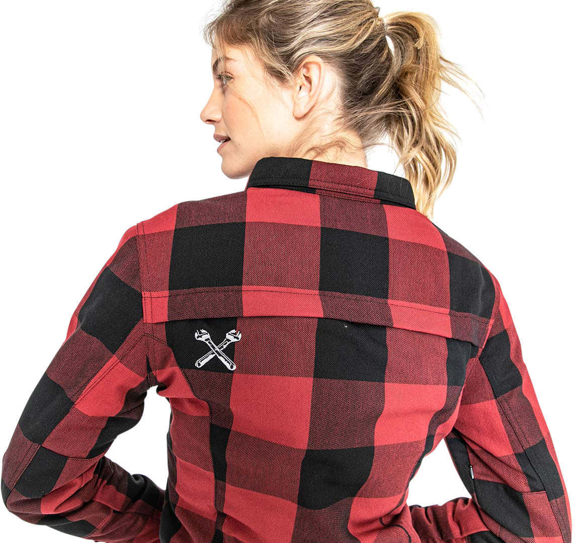 John Doe Motoshirt XTM Donna Moto Camicia nero/rosso S Figura 7