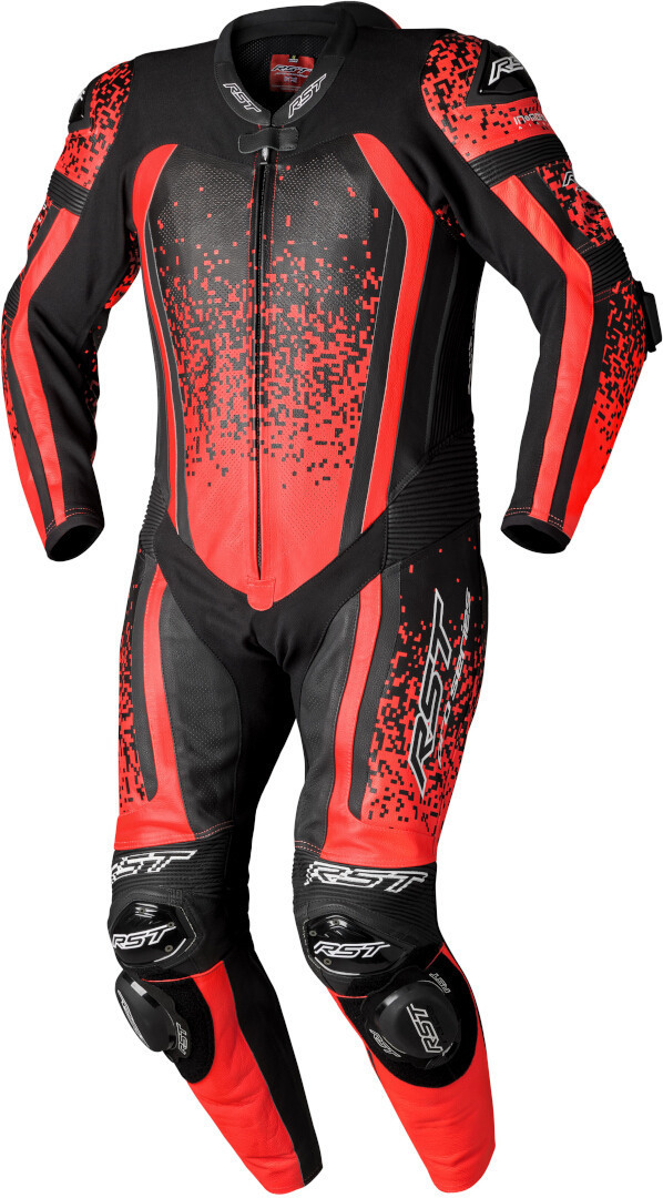 RST Pro Series Evo Airbag Costum de piele de motocicletă One Piece Negru/Roșu 3XL Figura 1