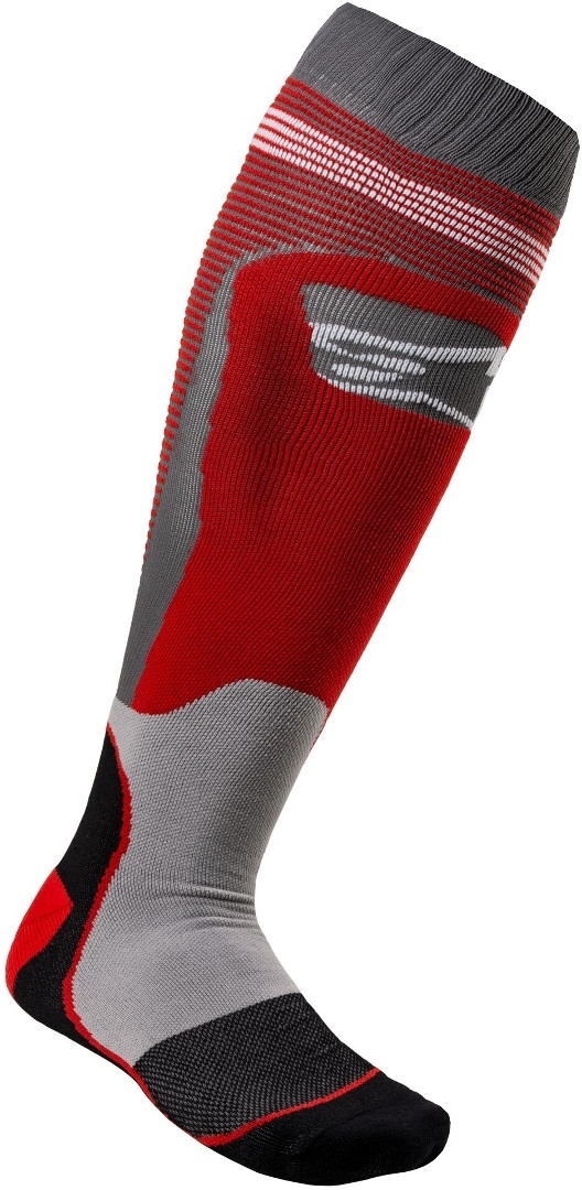 Alpinestars MX Plus-1 Motocross Strumpor Burgundrött M Figur 1