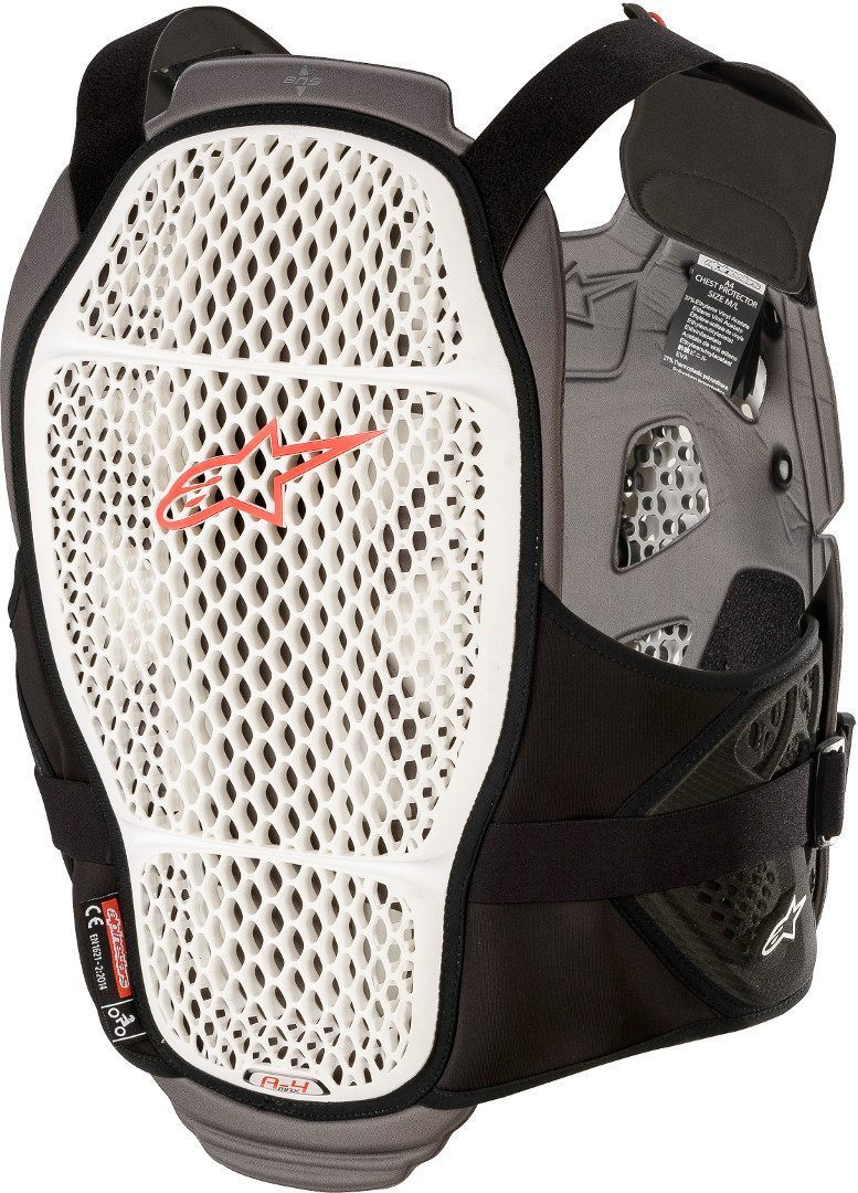 Alpinestars A-4 Max Protetor de peito branco/vermelho M/L Figura 2