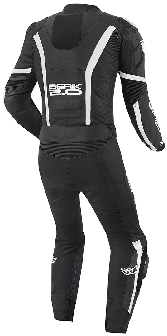 Berik Losail Two Piece Motorcycle Leather Suit black/white 50 Figure 2