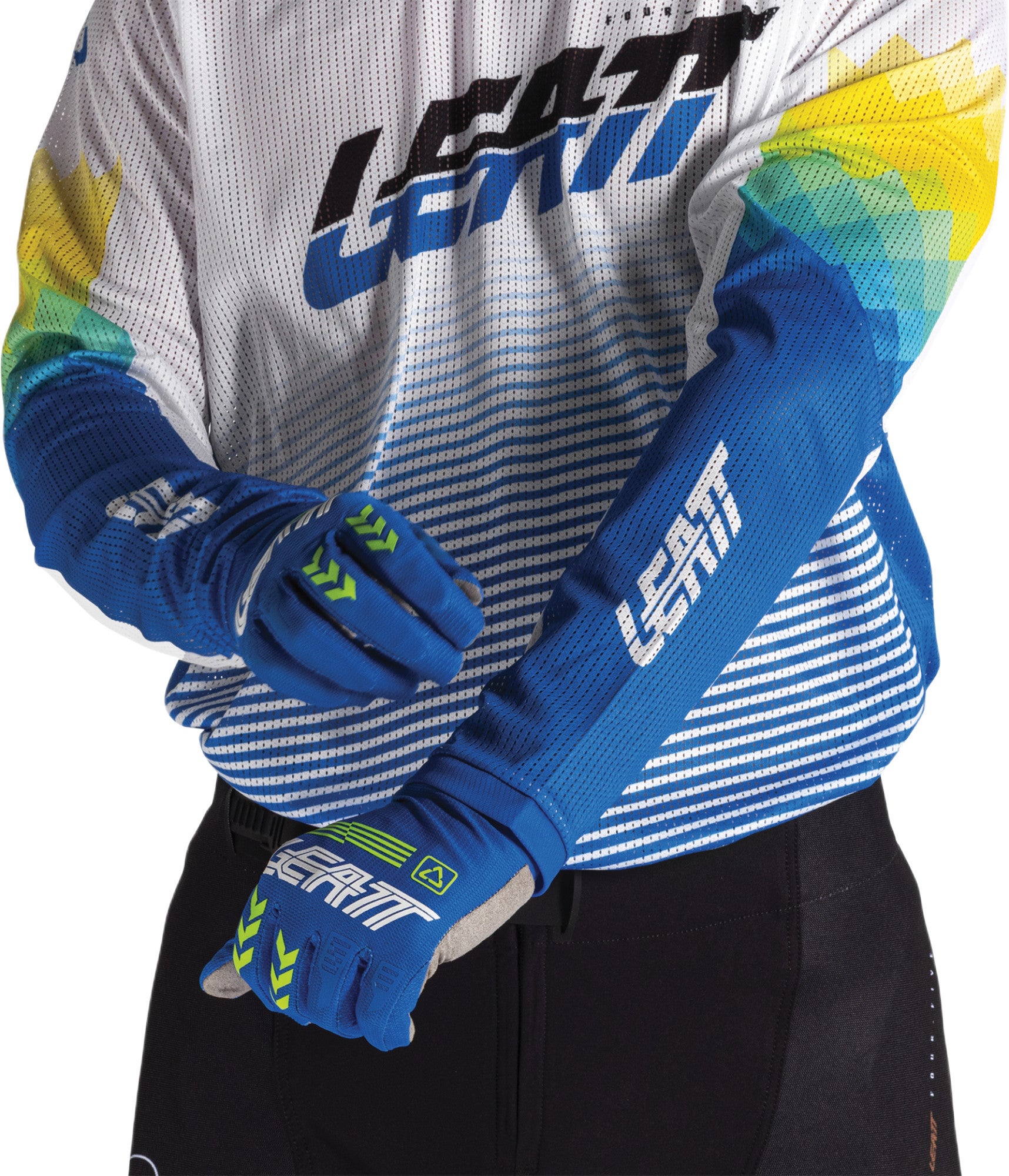 Leatt Moto 4.5 X-Flow V26 Motorcross trui blauw/wit/geel M Figuur 5