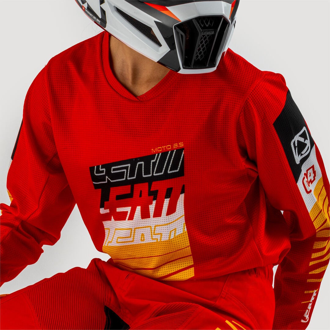 Leatt 3.5 Ride Kit Stripes Mini/Junior Conjunto de camisa e calça de motocross L Figura 4