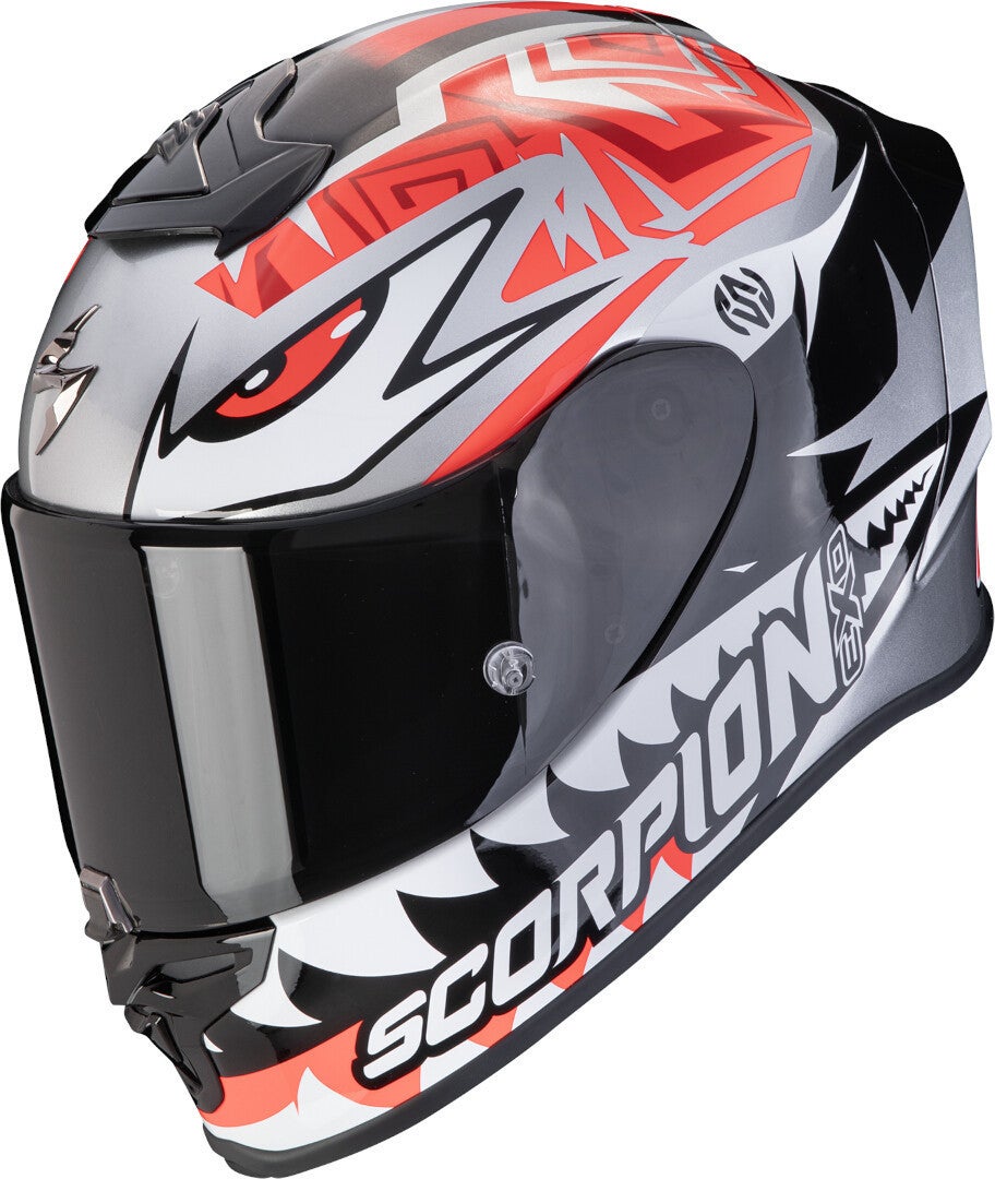 Scorpion EXO-R1 Evo Air Zaccone Replica Casco nero/argento/rosso L (59/60) Figura 1