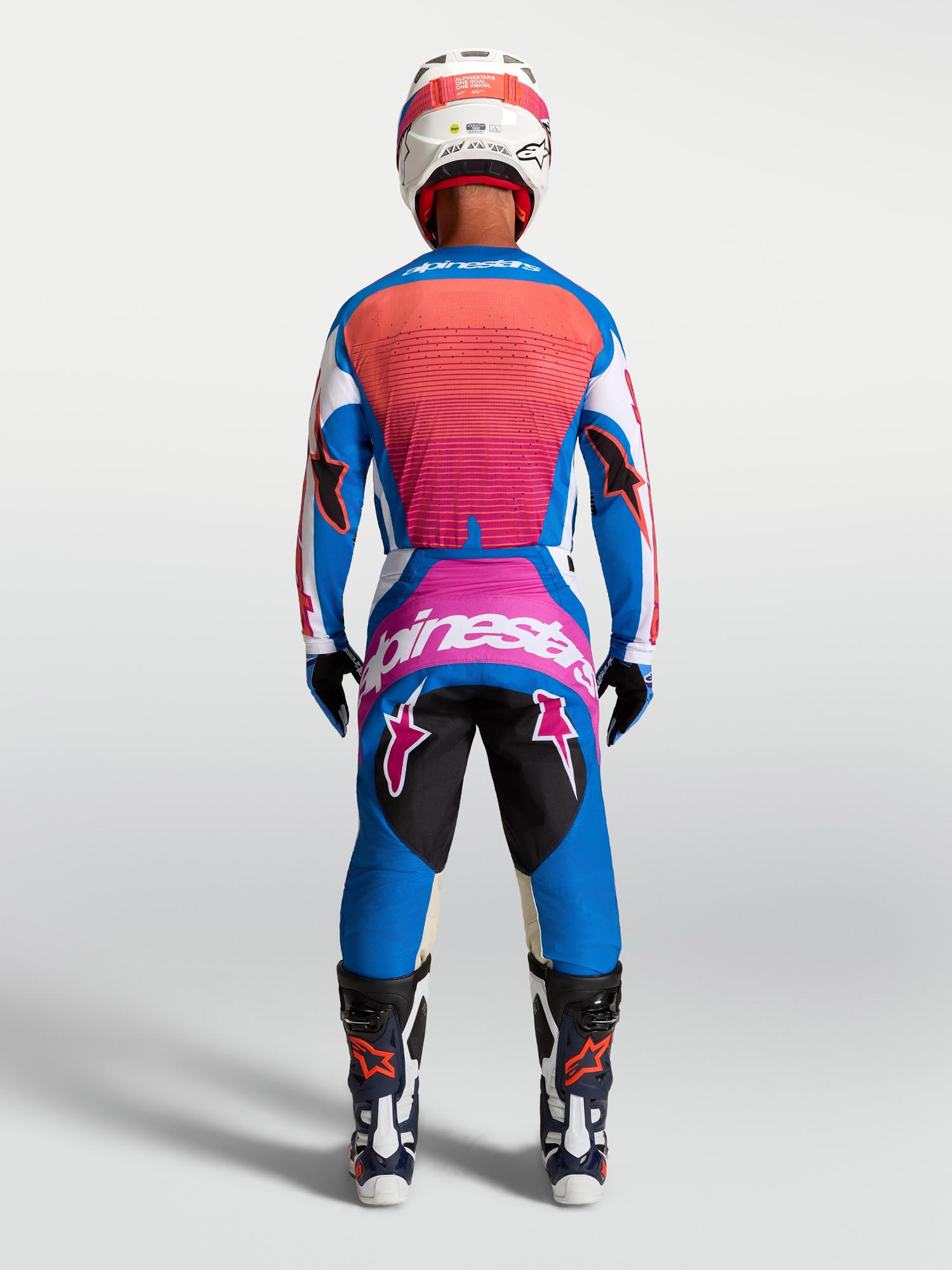 Alpinestars Techstar Maven Motocrosstrøje sort/hvid/blå/rød S Figur 10