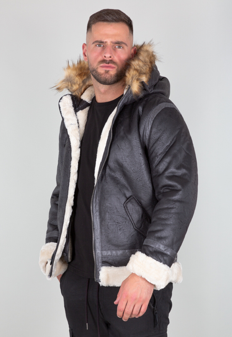 Alpha Industries B3 FL Hooded Giacca nero M Figura 1