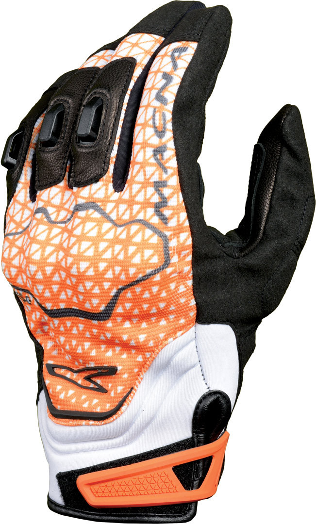 Macna Assault Gants de moto Noir/Blanc/Orange 2XL Figure 1