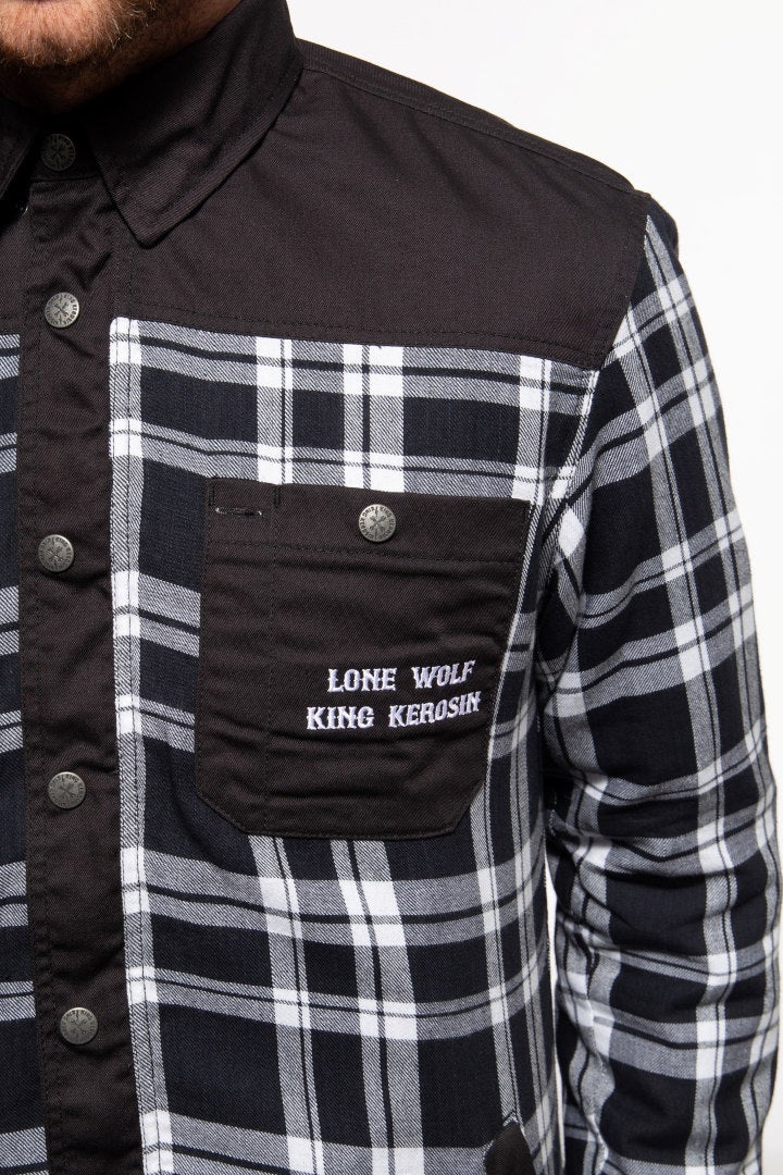 King Kerosin Lone Wolf Motorcycle Shirt S Figure 3
