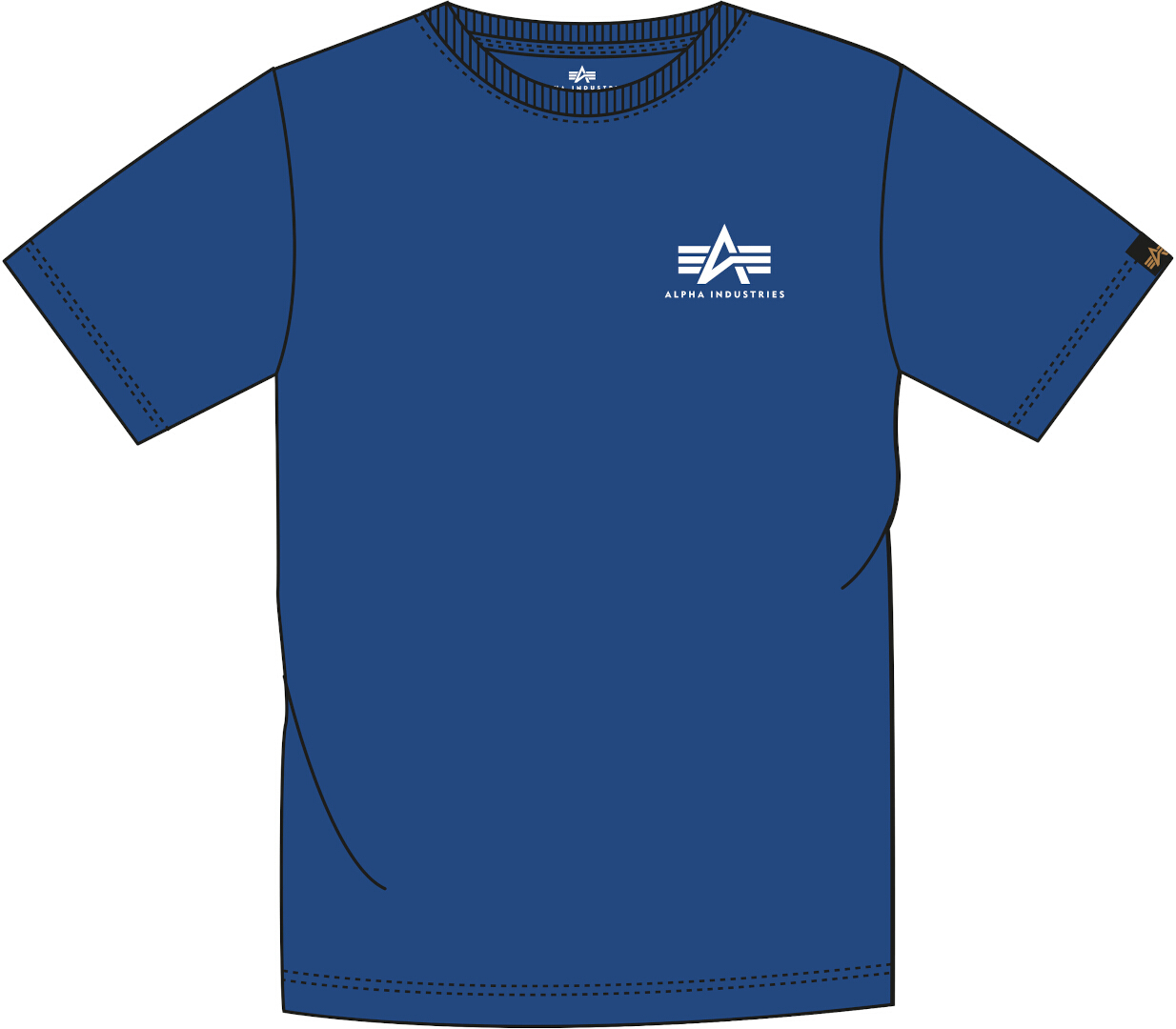 Alpha Industries Basic T Small Logo T-paita Electrics Blue 5XL Kuva 1