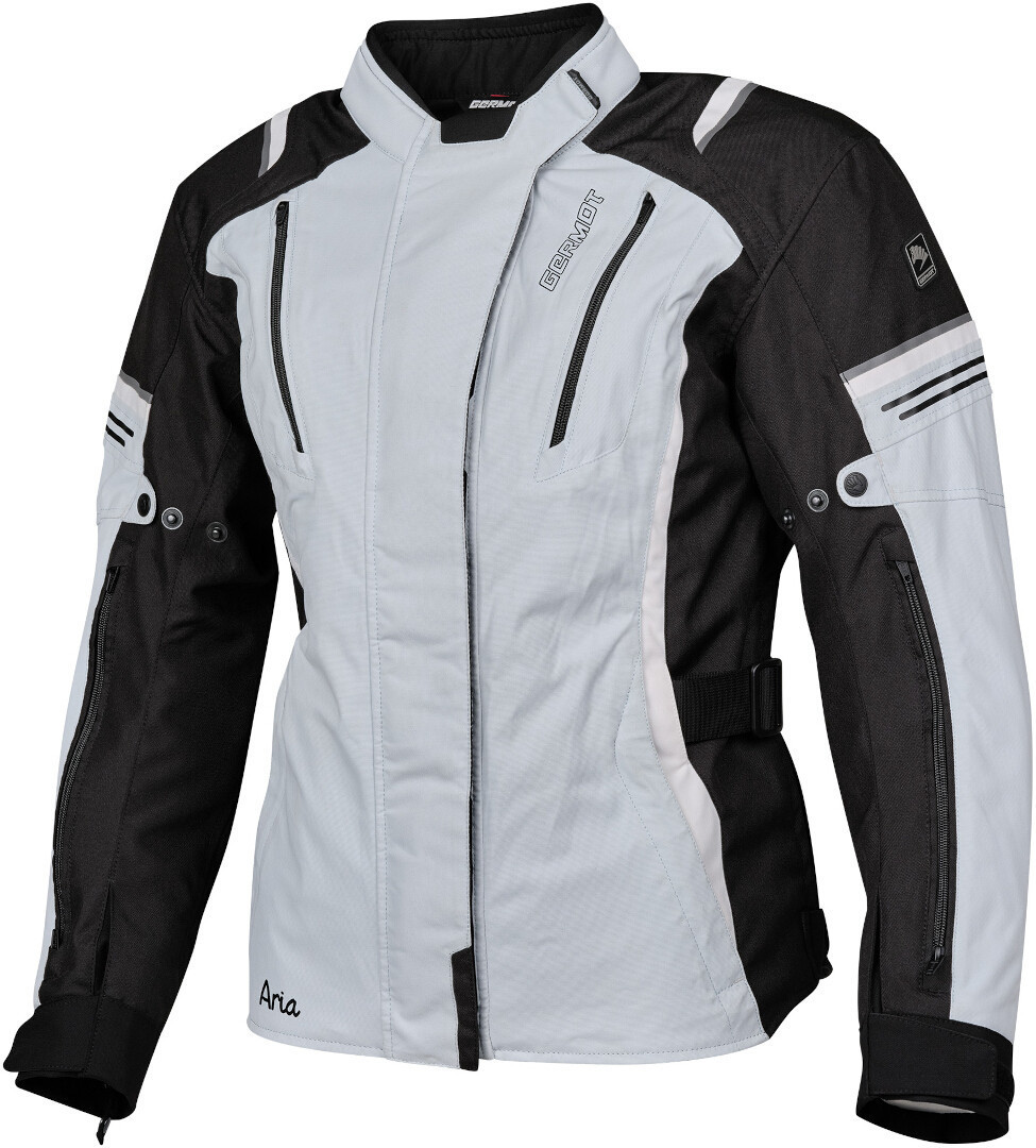 Germot Aria waterproof Ladies Motorcycle Textile Jacket light grey/black 40 Figure 1